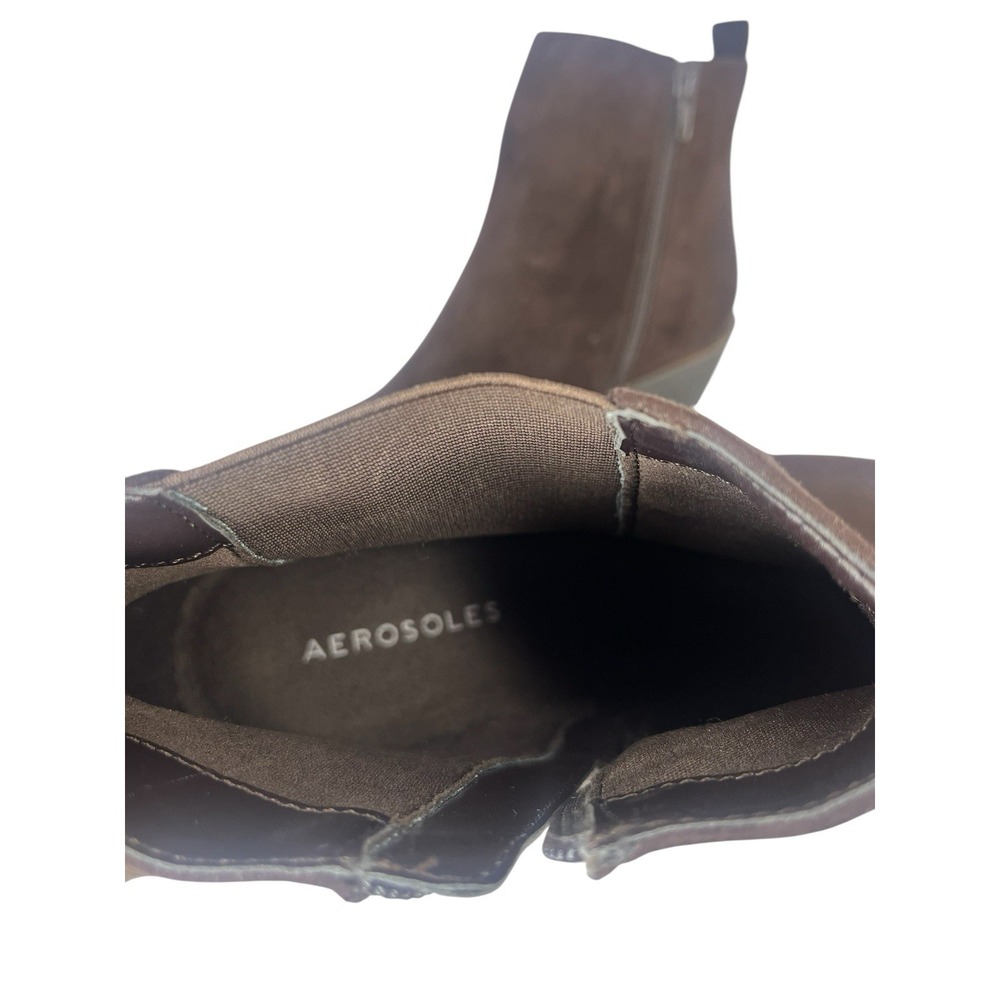 Aerosoles Brandi Brown Suede Wedge Ankle Booties – Women’s 10 - Picture 6 of 9